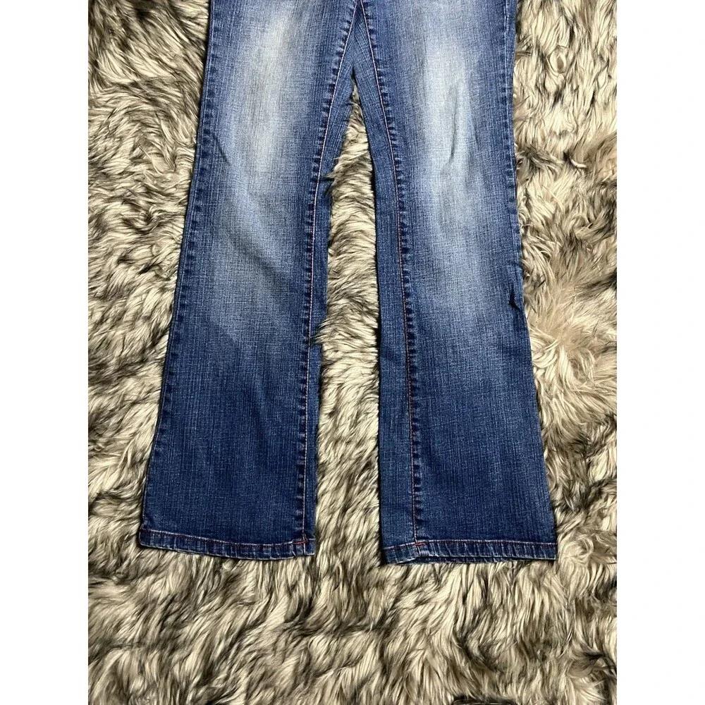 Southpole Y2K Jeans Est Ninety one Womens Embroidered Pockets Sz 7